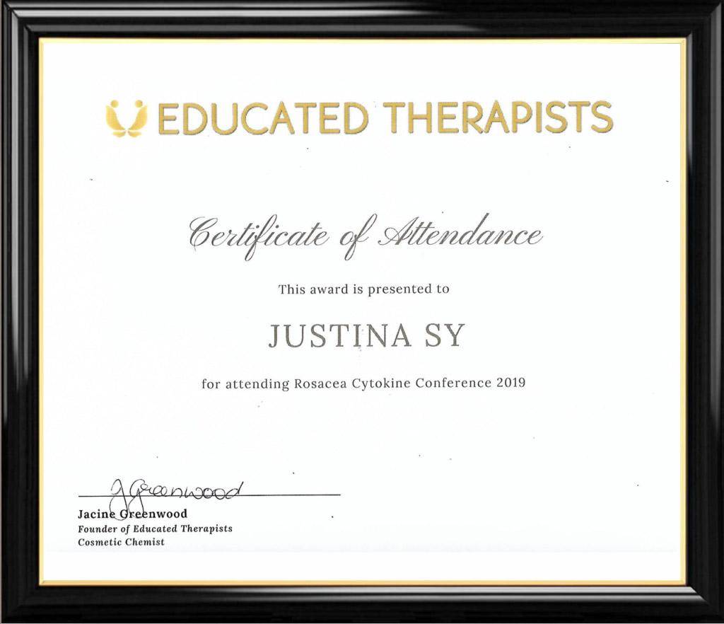 Acne Clinic Certificate 1