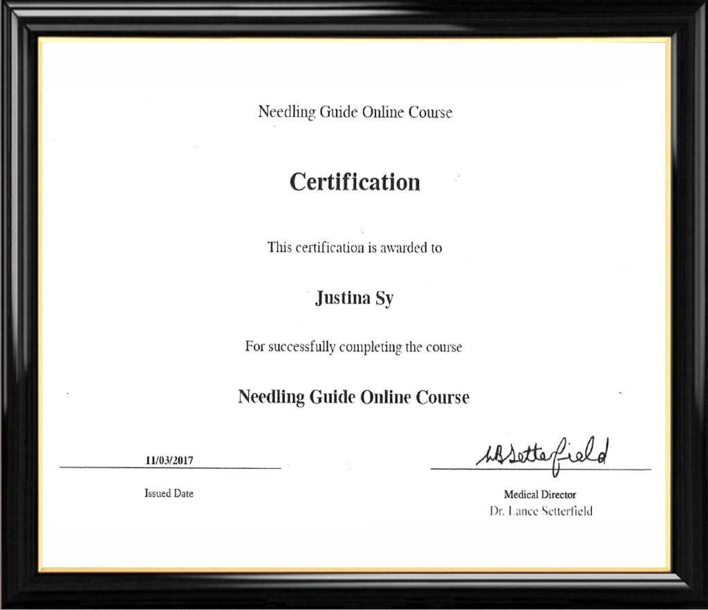 Acne Clinic Certificate 2