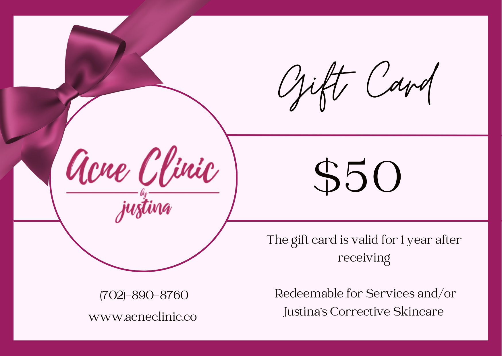 Gift Card (for treatments and products)