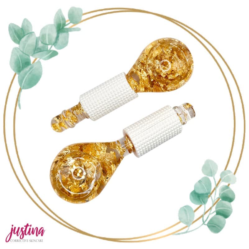 Gold Flaked Facial Ice Globes